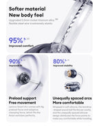 Lenovo LE302 Wireless Bluetooth 6.0 Headset Long Battery Life Sports Ear Clip Earphones HIFI Stereo Noise Cancelling Headphones