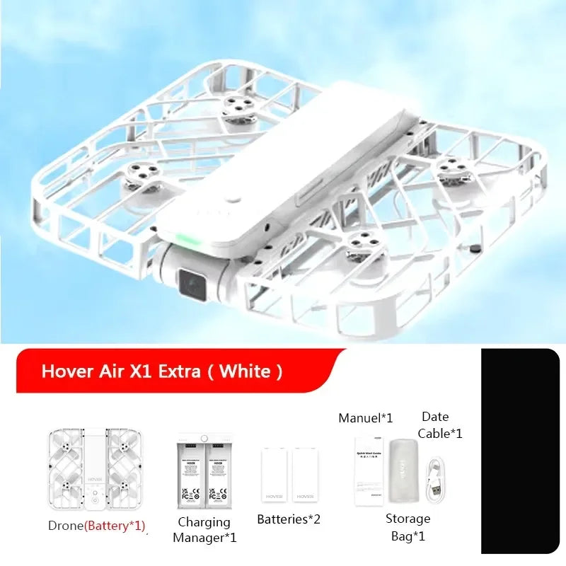 HOVER Air X1 Pocket-Sized Self-Flying Camera Drone Camera Llive Preview Selfie Aanti-shake HD HOVER for Outdoor Camping Travel