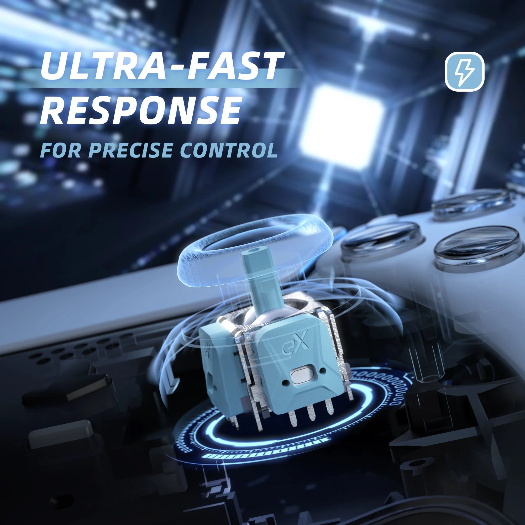 eXtremeRate Hall Effect Joystick Kit for PS5 Controller, 3D Analog Stick Repair Accessory with Sensor & Calibrate Board