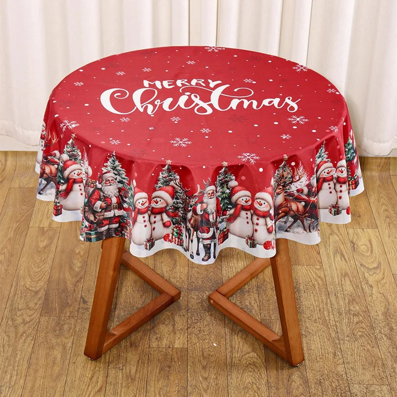 Christmas Tablecloth Christmas Decorations for Home 2025 Xmas Gifts Navidad New Year Winter Holiday Kitchen Dining Table Cover