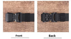 Tactical Waist Belt Durable Automatic Buckle Quick Release Elastic Belt Outdoor Adventure Training Belt Men's Trouser Belt Black