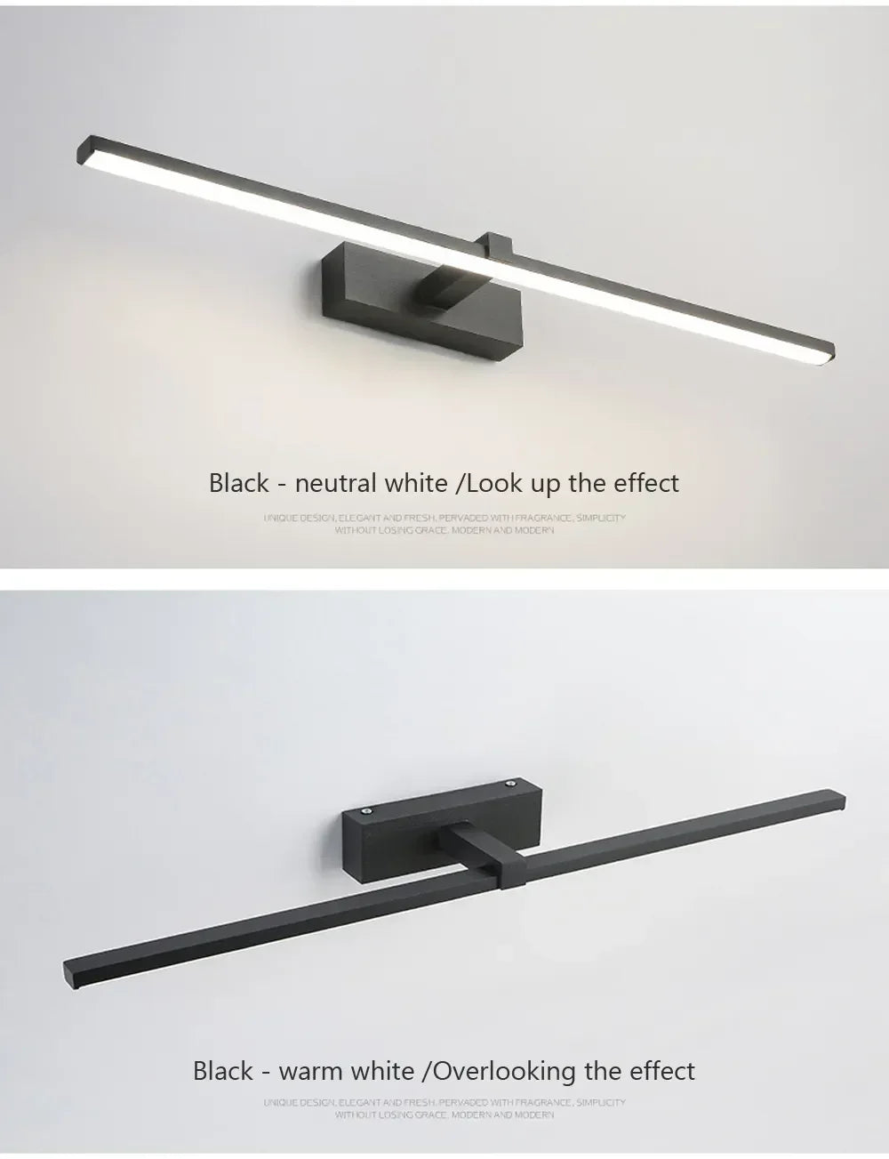 DINDALLED LED Bathroom Mirror Light, Modern Wall Sconce for Vanity Bedroom, Aluminum Home Decoration Line Lamp Fixture