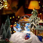 Classic Style Merry Christmas Snowman Acrylic Ornament - Heart-Shaped Festive Decoration, Power-Free Home & Office Decor, Ideal