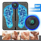Foot Massage Pad Electric Sole Massage Tool USB Charging Convenient Fast Suitable for Home and Travel Black