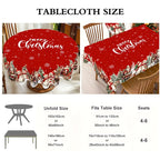 Christmas Tablecloth Christmas Decorations for Home 2025 Xmas Gifts Navidad New Year Winter Holiday Kitchen Dining Table Cover