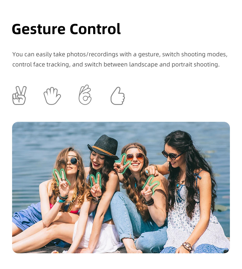 TOKQI M01 3-Axis Anti-Shake Handheld Gimbal Phone Stabilizer Foldable Holder Selfie Tripod with Fill Light for iPhone Smartphone