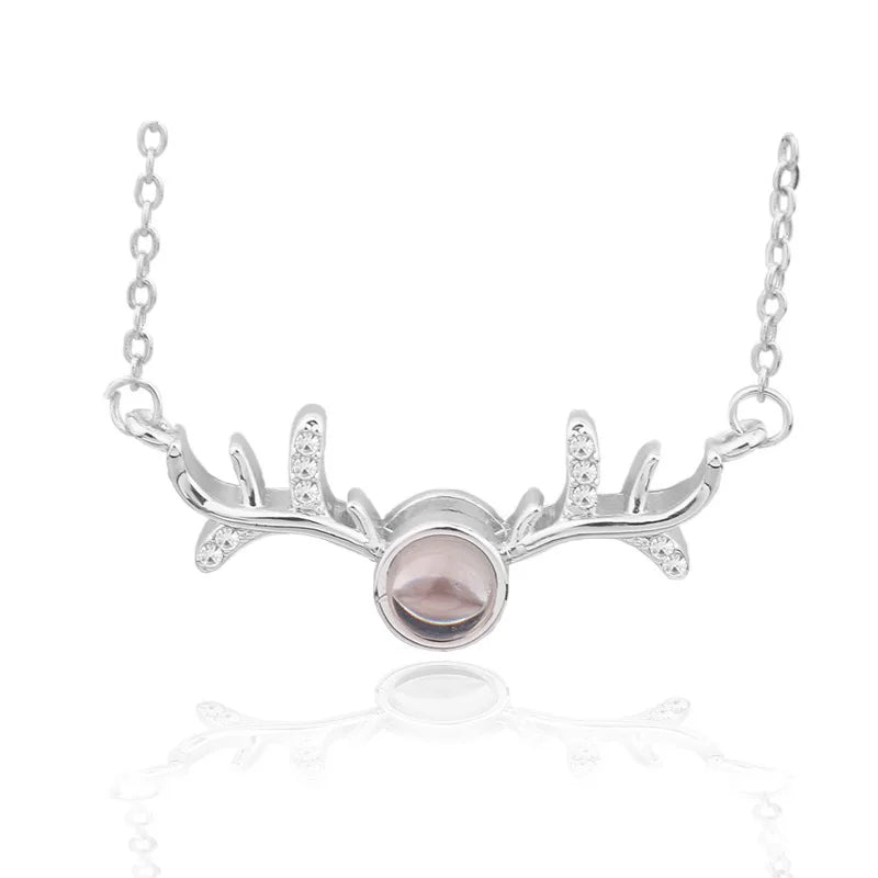 Projection Necklace 100 Languages I Love You Pendant Jewelry For Girlfriend Wife Lover Couple Creative Romantic Necklaces Gifts