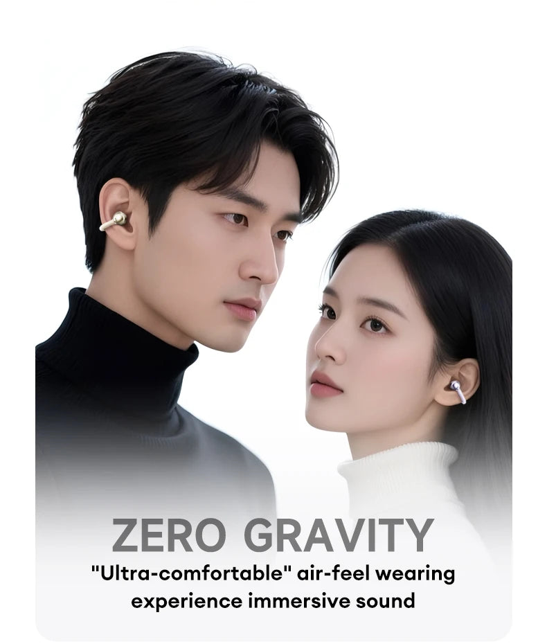 Lenovo LE302 Wireless Bluetooth 6.0 Headset Long Battery Life Sports Ear Clip Earphones HIFI Stereo Noise Cancelling Headphones