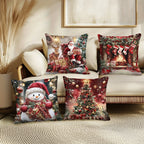 Christmas Pillowcases: Santa, Tree, Socks, Snowman - Festive Decor for Your Home Sofa room cushion cover home decoration gift