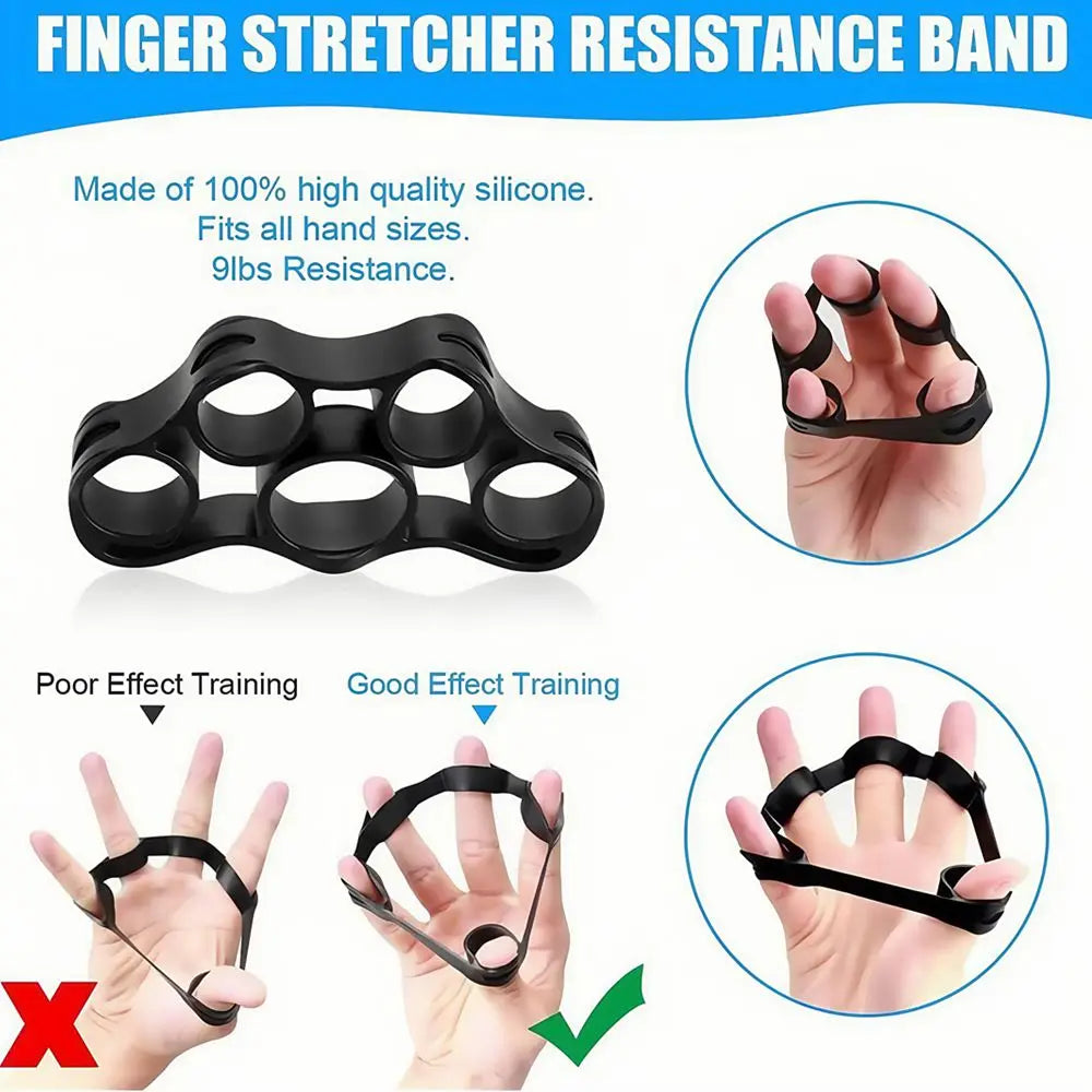 5-60Kg Adjustable Grip Strength Trainer 6 Pack Finger Exerciser Hand Grip Strengthener for Muscle Building and Injury Recover
