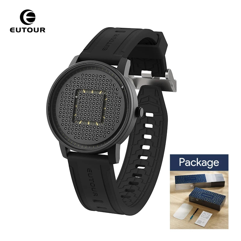 EUTOUR 2025 new magnetic fashion casual quartz watch simple men's watches silicone strap unisex watches