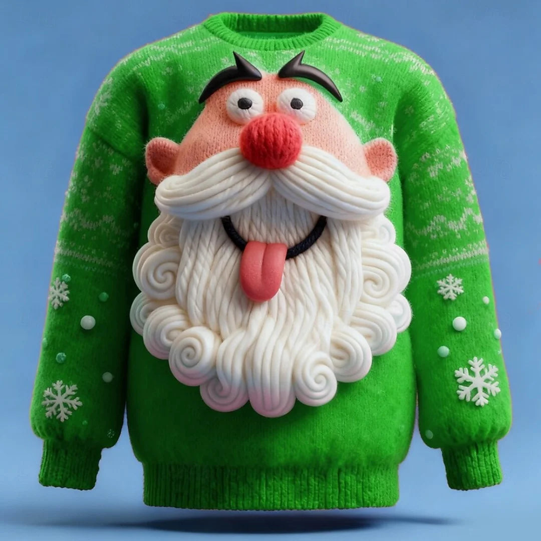 Christmas Santa Claus Pullovers Graphic 3D Print Autumn Fashion Sweatshirts Crew Neck Hoodies Men's and Women's Sweatshirts Tops