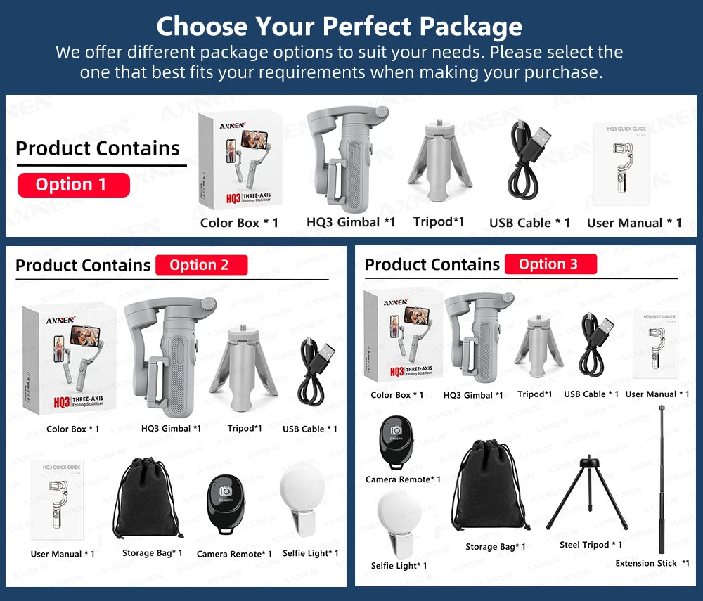 Handheld 3-Axis Gimbal Stabilizer for Smartphone Cellphone, Video Record Vlog Stabilizer for iPhone Xiaomi Huawei Samsung Mobile