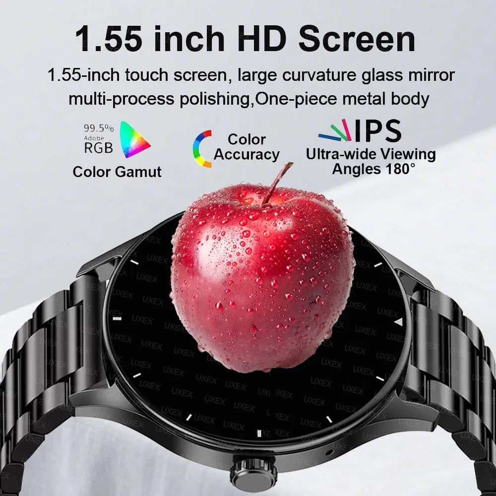Fashion Smart Watch Plus 1.55 HD For Men And Women App Control BT Call Health Tracker Custom Photo Surprise Gift Business Watchs
