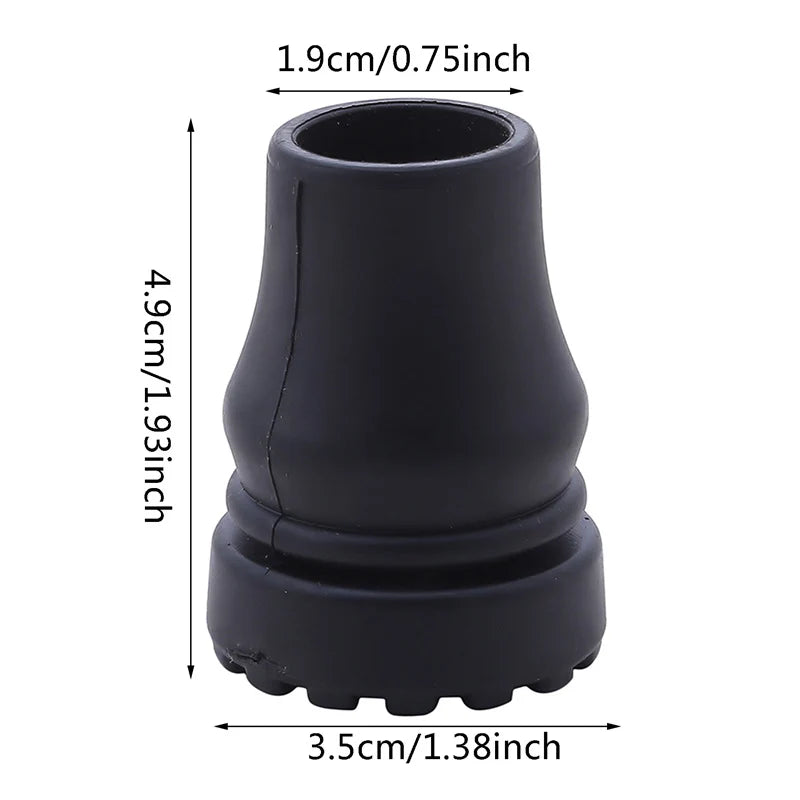 16-22mm Antiskid Walking Stick Crutch Cane Bottom Pads Cover Protector Climbing Hiking Trekking Pole Tip