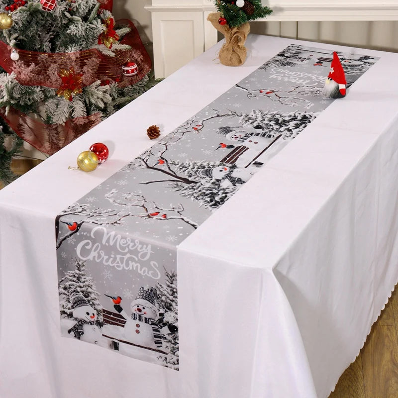 Christmas Gnome Table Runner Merry Christmas Decorations for Home 2025 Xmas Party Decor Navidad Natal Noel Gifts New Year 2026