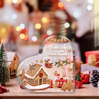 Heart Shaped Christmas Tabletop Decorations for Table Office Desk Tiered Tray Mantle Shelf Xmas Decor Indoor New Year Gift