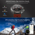 New T-Rex 3 Pro Dual-Band GPS Military Smart Watch 48mm 10ATM Water-Resistant 500mAh Battery Compass Altimeter AGPS Smart Watch
