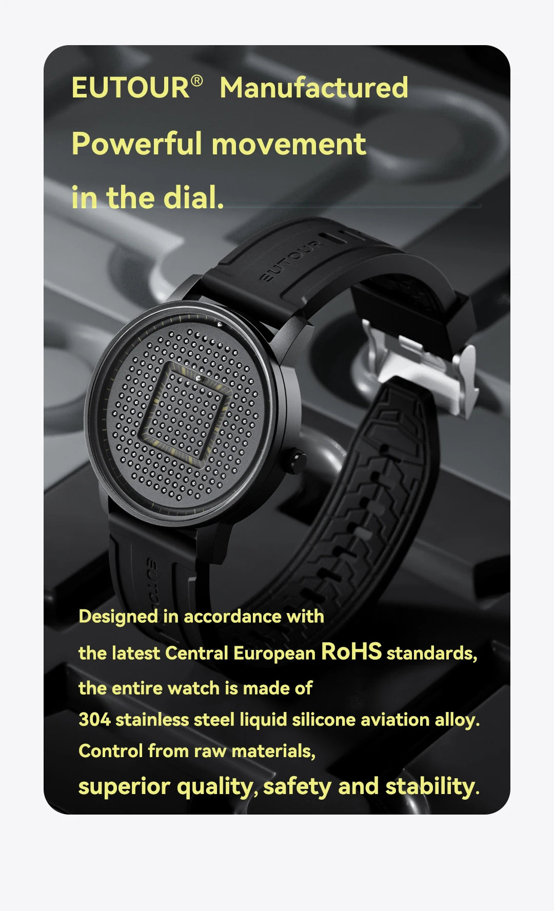 EUTOUR 2025 new magnetic fashion casual quartz watch simple men's watches silicone strap unisex watches