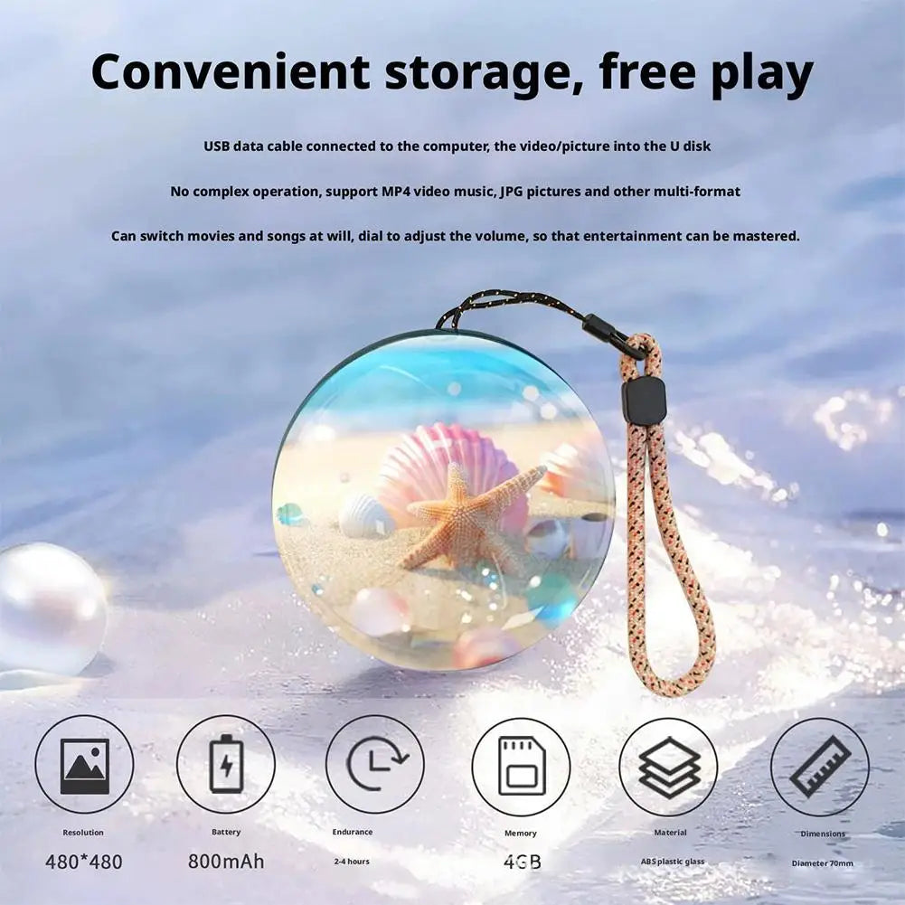 Customizable Video Glass Ball DIY Art Glass Ball Lamp Detachable Pixel Video Game - Screen Spherical And Sound Display, L3X7