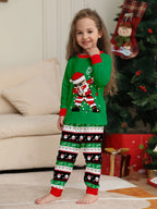 2025 Christmas Family Pajamas Set Santa Print Parent-child Matching Outfit Full Sleeve O Neck 2 Pcs Suit Sleepwear Xmas Look Pjs