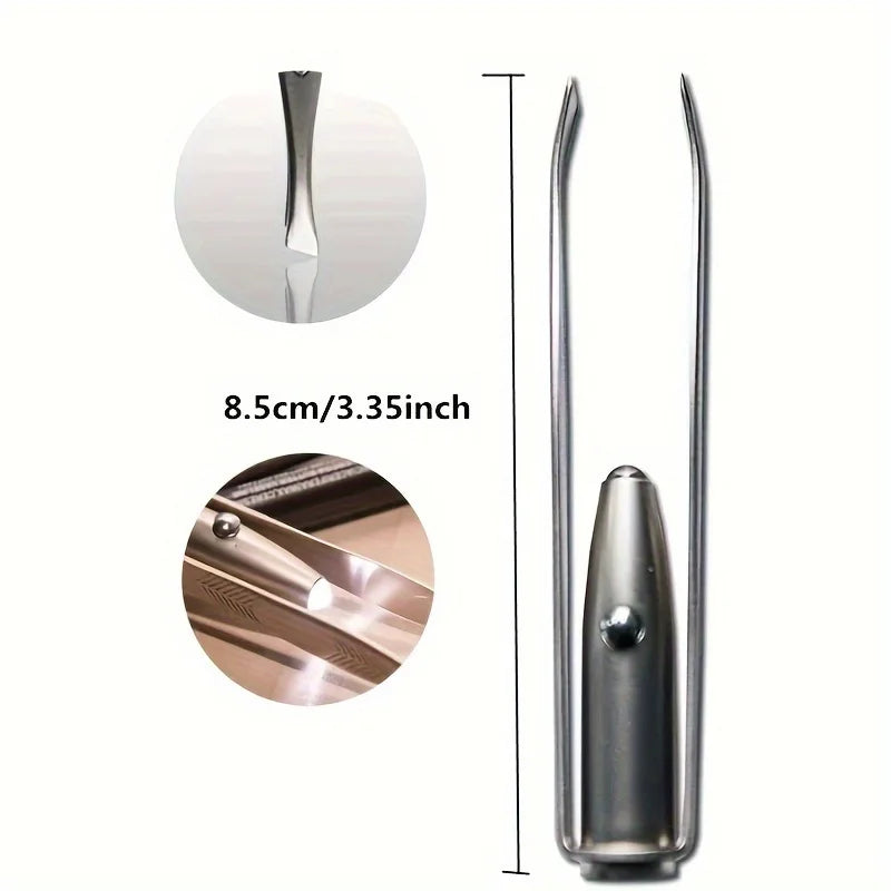 Smart Eyebrow Slanted Head Tweezers with LED Light Portable Design to Create Perfect Eyebrows Professional Makeup Artifact