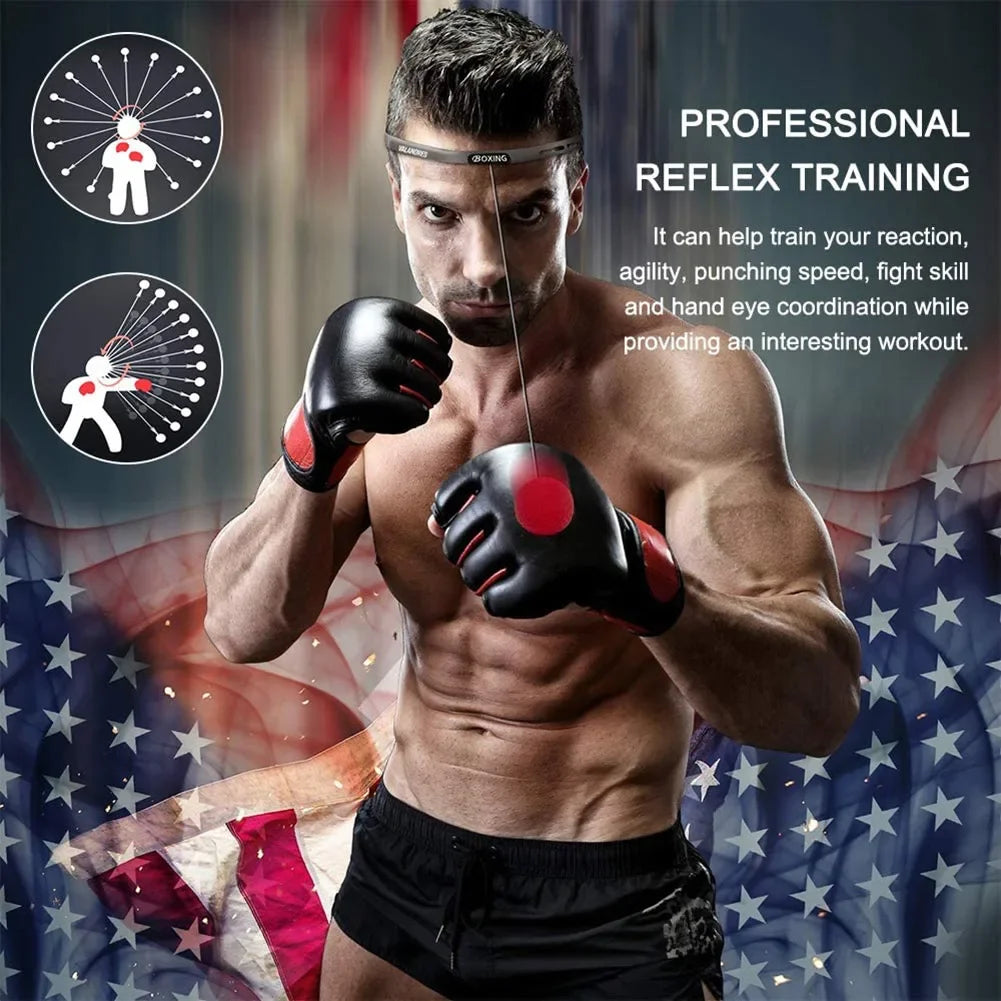 Punching Ball Head-mounted Fighting Speed Sanda Training Boxing Reflex Ball Home Fitness Exercise Boxing Equipment Accessories