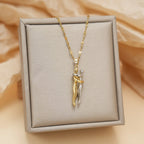 FTCY Stainless Steel Couple Hugging Necklace Pendant for Women Men Gold Silver Color Couple Love Chain Friend Gift Party Jewelry