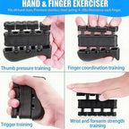 5-60Kg Adjustable Grip Strength Trainer 6 Pack Finger Exerciser Hand Grip Strengthener for Muscle Building and Injury Recover