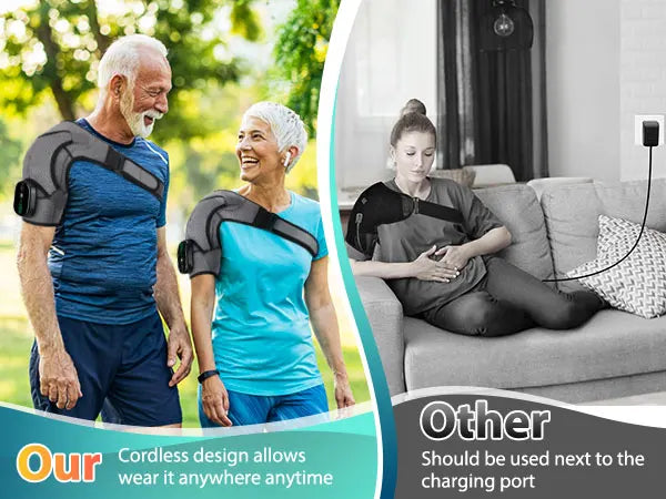 Electric Shoulder Brace 3 Gear Heated and Vibration Massage Shoulder Support Massage Belt Gifts for Parents Friends Health Care