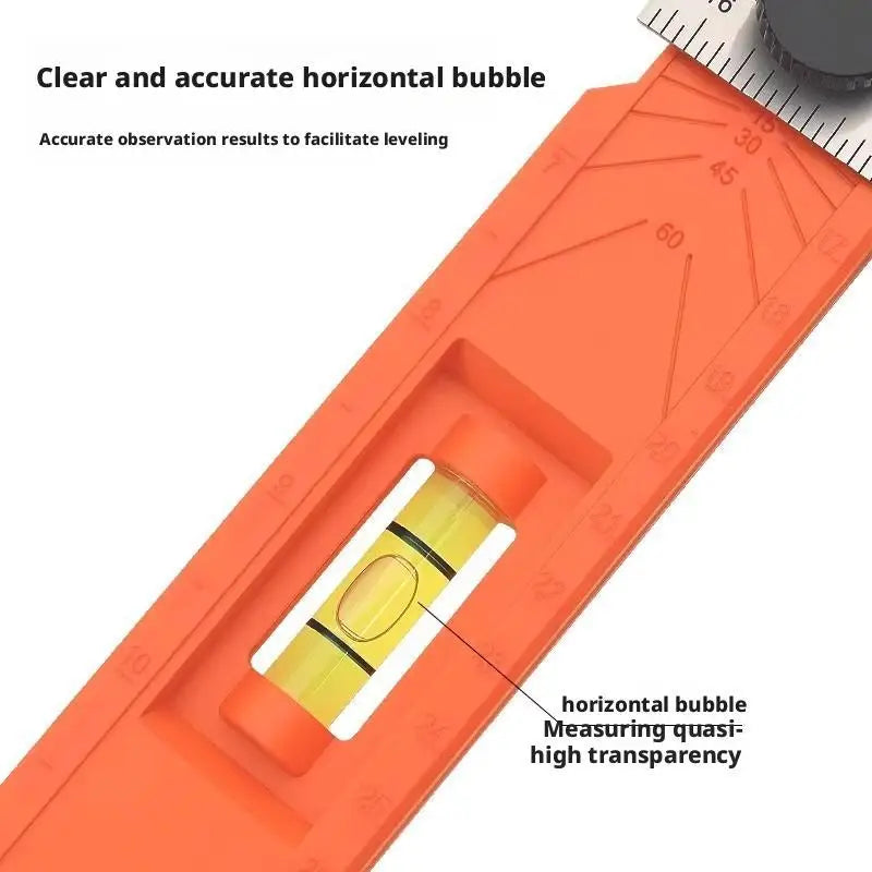 Multi-role Depth Measuring Ruler Adjustable Woodworking Multi-angle Marking Ruler Positioning Scribing Protractor Tools