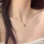 KOFSAC Jade Planet Necklace For Women 2023 New Luxury High Grade Zircon Moon Star Collar Necklaces 925 Sterling Silver Jewelry