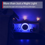 LED Night Light Smart Night Sensor Round Plug in Wall Night Lamp Bathroom Home Kitchen Hallway Staireway Bedroom Nightlight