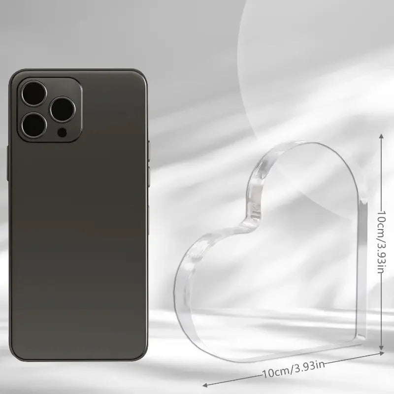 2D Flat Acrylic Christmas Heart-Shaped Tabletop Decoration - Merry Christmas Design with Santa, Gingerbread & Holiday Decoration