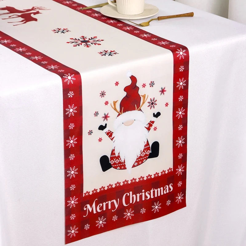 Christmas Gnome Table Runner Merry Christmas Decorations for Home 2025 Xmas Party Decor Navidad Natal Noel Gifts New Year 2026