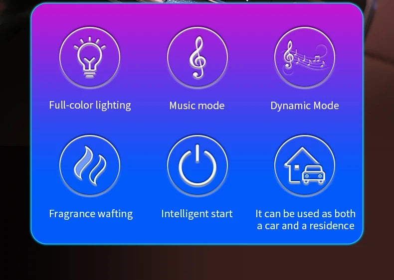 Automotive Atmosphere Light Air Outlet Rhythm Light Aromatherapy Pickup Light Automotive Air Outlet Decorative Light Colorful