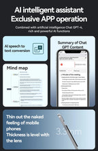 8-128GB AI ChatGPT-4 Intelligent Voice Recorder Audio App Phone Call Record Transcribe Summarize Voice to Text Conversion Device