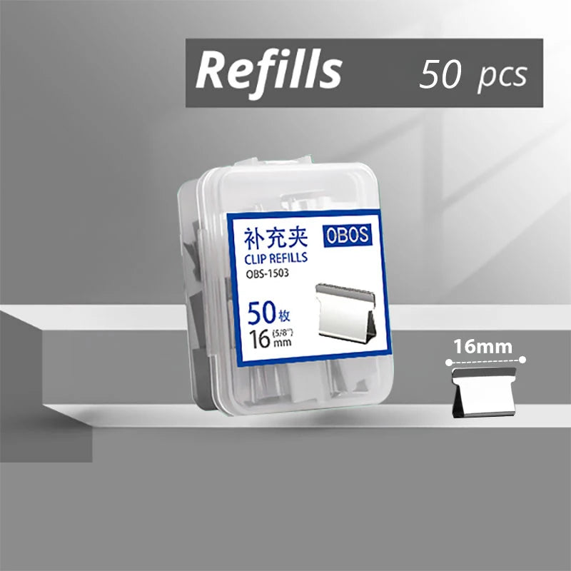 Traceless Reusable Hand Clamp Push Stapler, Paper Book File, Office, School Student Binder, Binding Tools, Supplies Accessories