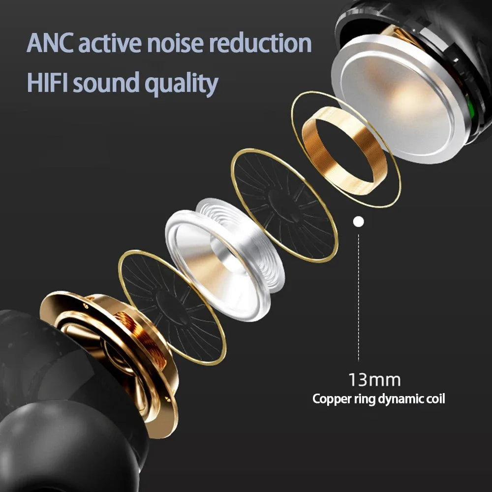 New Top A9pro Configuration Bluetooth Lcd Smart Color Screen Wireless Active Noise Reduction Super Long Battery Lifeheadset