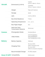 HOVER Air X1 Pocket-Sized Self-Flying Camera Drone Camera Llive Preview Selfie Aanti-shake HD HOVER for Outdoor Camping Travel