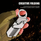 1pc, Multifunctional Folding Knife, Stainless Steel Pocket Knife, Creative Deformation Knife, Outdoor Survival Knife