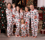 Family Matching Christmas Pajamas 2025 New Xmas Tree Car Print Dad Mommy And Me Christmas Costume Dog Clothes