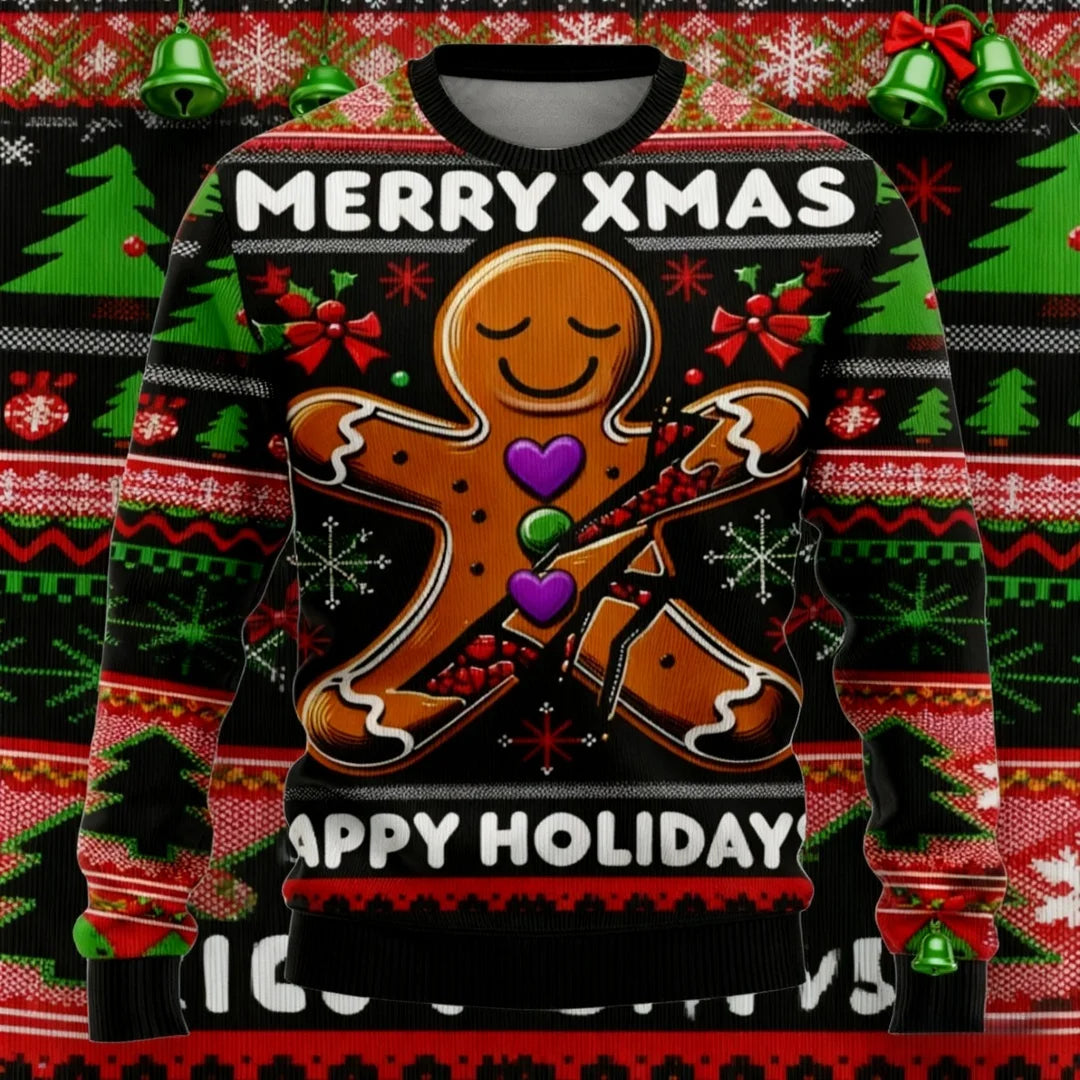 Christmas Santa Claus Pullovers Graphic 3D Print Autumn Fashion Sweatshirts Crew Neck Hoodies Men's and Women's Sweatshirts Tops