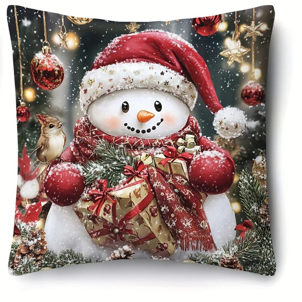 Christmas Pillowcases: Santa, Tree, Socks, Snowman - Festive Decor for Your Home Sofa room cushion cover home decoration gift