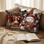 Christmas Pillowcases: Santa, Tree, Socks, Snowman - Festive Decor for Your Home Sofa room cushion cover home decoration gift