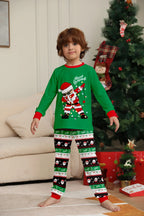 2025 Christmas Family Pajamas Set Santa Print Parent-child Matching Outfit Full Sleeve O Neck 2 Pcs Suit Sleepwear Xmas Look Pjs