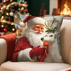 Christmas Decoration Throw Pillow Covers Santa Claus Snowman Elk Winter Holiday Decorative Pillowcases for Sofa Couch Home Decor