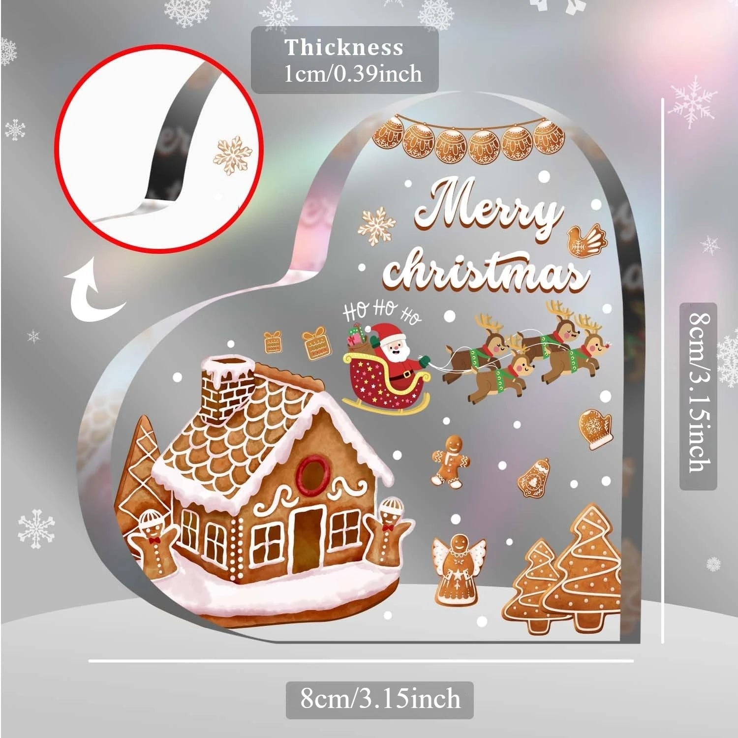 Heart Shaped Christmas Tabletop Decorations for Table Office Desk Tiered Tray Mantle Shelf Xmas Decor Indoor New Year Gift