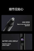 Recortadora eléctrica portátil 2 en 1 de vello de nariz y orejas 2024. Profesional, indolora y portátil.ow For Men