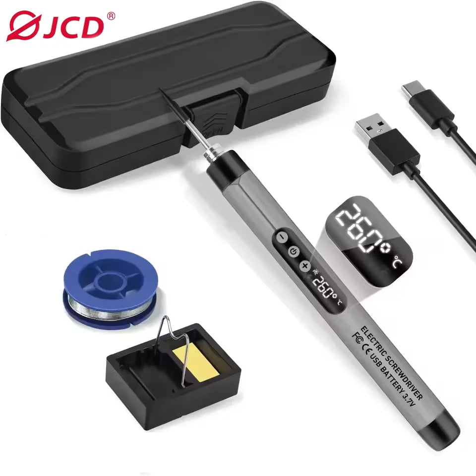 Cordless USB Digital Soldering Iron Adjustable Temperature 300-450℃ Type-C 1000mAh Battery Intelligent Solder Welding Iron Tool